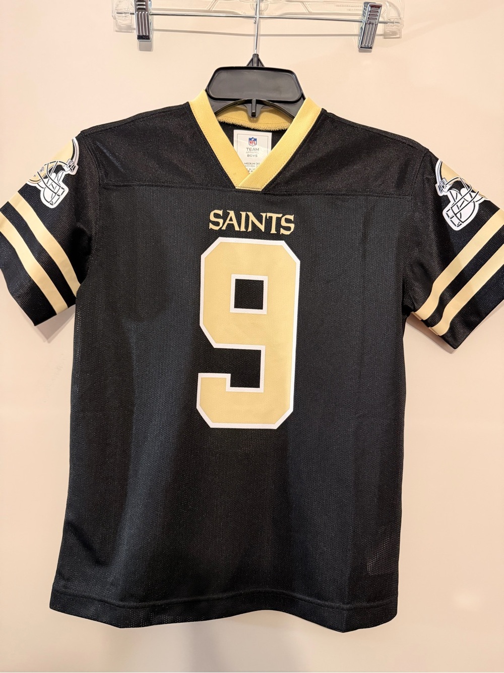 NFL Kids Saints #9 Football Jersey in Black and Gold